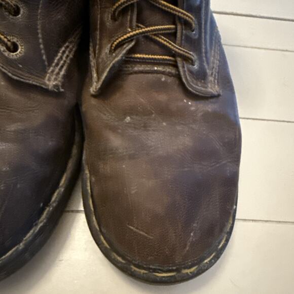 Vintage Dr. Martens Boots Mens Size 10 Brown Leather Made England AW004 90s main image 8